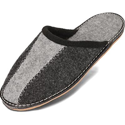 BeComfy Heren pantoffels van vilt, rubberen zool, zeer licht, grijs, zwart, maat 40, 41, 42, 43, 44, 45, 46 EU, Grafiet 05 43 EU BeComfy Heren pantoffels van vilt, rubberen zool, zeer licht, grijs, zwart, maat 40, 41, 42, 43, 44, 45, 46 EU, Grafiet 05 43 EU
