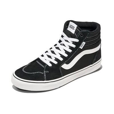 Vans Filmore Hi Suede/Canvas herensneakers, hoog, suède canvas, zwart en wit, 44,5 EU 44.5 EU Vans Filmore Hi Suede/Canvas herensneakers, hoog, suède canvas, zwart en wit, 44,5 EU 44.5 EU