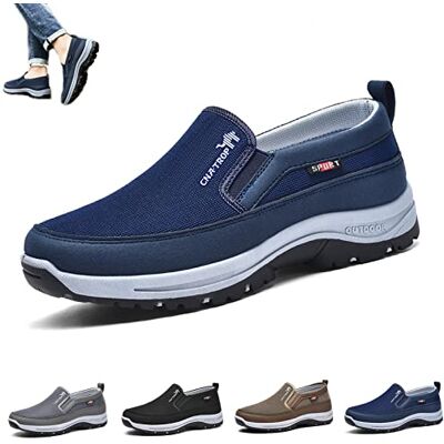 LOVEWLVNCL Ademende orthopedische reizen Plimsolls CNA Trop orthopedische schoenen voor heren, casual wandelbootschoenen, lichtgewicht antislip (kleur: donkerblauw, maat: 44 EU) LOVEWLVNCL Ademende orthopedische reizen Plimsolls CNA Trop orthopedische schoenen voor heren, casual wandelbootschoenen, lichtgewicht antislip (kleur: donkerblauw, maat: 44 EU)