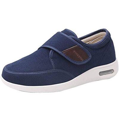 Nwarmsouth Brede schoen voor artritis-pantoffels, diabetici-schoenen met brede voet, verstelbare schoenen voor senioren, pantoffels, met eenvoudige en brede sluiting, Donkerblauw 38/50 EU Large Nwarmsouth Brede schoen voor artritis-pantoffels, diabetici-schoenen met brede voet, verstelbare schoenen voor senioren, pantoffels, met eenvoudige en brede sluiting, Donkerblauw 38/50 EU Large