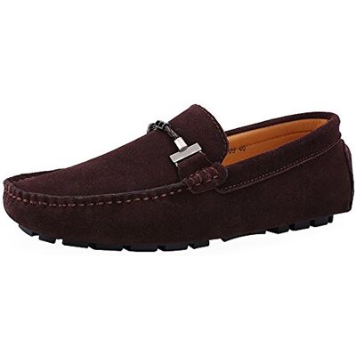 Jamron Heren, elegant, loafers, comfortabel, suède, rijschoenen, stijl, mocassin slippers, Koffie 43 EU Jamron Heren, elegant, loafers, comfortabel, suède, rijschoenen, stijl, mocassin slippers, Koffie 43 EU
