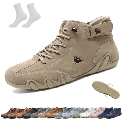 LOVEWLVNCL Hoge laarzen, slip-on, handgemaakt, voor dames en heren, Beck schoenen, waterdicht, antislip, licht, ademend, casual, blote voeten, Chukka laarzen voor wandelen, autorijden, Khaki (stad), 35 EU 35 EU LOVEWLVNCL Hoge laarzen, slip-on, handgemaakt, voor dames en heren, Beck schoenen, waterdicht, antislip, licht, ademend, casual, blote voeten, Chukka laarzen voor wandelen, autorijden, Khaki (stad), 35 EU 35 EU