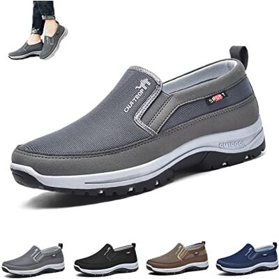 LOVEWLVNCL Ademende Orthopedische Travel Plimsolls CNA Trop Orthopedische Schoenen voor Heren Casual Wandelen Bootschoenen Lichtgewicht Antislip (Kleur: Grijs, Maat: 46 EU) LOVEWLVNCL Ademende Orthopedische Travel Plimsolls CNA Trop Orthopedische Schoenen voor Heren Casual Wandelen Bootschoenen Lichtgewicht Antislip (Kleur: Grijs, Maat: 46 EU)
