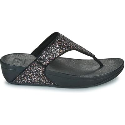 Fitflop Lulu Meerkleurige glitter teenslippers voor dames, Zwart/Veelkleurig, 38.5 EU 38.5 EU Fitflop Lulu Meerkleurige glitter teenslippers voor dames, Zwart/Veelkleurig, 38.5 EU 38.5 EU
