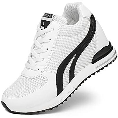 AONEGOLD ® Dames Wedges Schoenen Trainers Ademend Gym Fitness Wandelen Sport Sneakers, White, 37 EU 37 EU AONEGOLD ® Dames Wedges Schoenen Trainers Ademend Gym Fitness Wandelen Sport Sneakers, White, 37 EU 37 EU