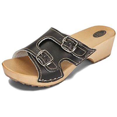 BeComfy Clogs voor dames, klompen, muiltjes, leren hakken, tuinschoenen, sandalen, zwart en wit, 35-41 EU, zwart. 39 EU BeComfy Clogs voor dames, klompen, muiltjes, leren hakken, tuinschoenen, sandalen, zwart en wit, 35-41 EU, zwart. 39 EU