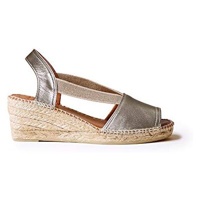 Toni Teide-p, espadrille voor dames, Platina 38 EU Toni Teide-p, espadrille voor dames, Platina 38 EU