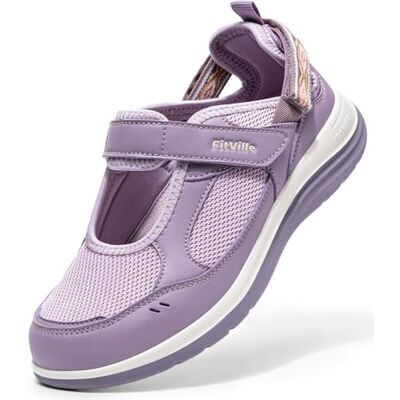 FitVille Sandales Mary Jane Femme Largeur Extra Chaussures d'Été à Fermeture Réglable Légères, Respirantes pour la Marche et les Vacances Violet 35.5 EU Large 35.5 EU Large FitVille Sandales Mary Jane Femme Largeur Extra Chaussures d'Été à Fermeture Réglable Légères, Respirantes pour la Marche et les Vacances Violet 35.5 EU Large 35.5 EU Large