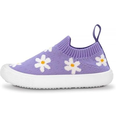 Jan & Jul Wasbare sportschoenen voor kinderen, lichte grafische sneakers, Paarse madeliefjes grafische gebreide schoenen 26.5 EU Jan & Jul Wasbare sportschoenen voor kinderen, lichte grafische sneakers, Paarse madeliefjes grafische gebreide schoenen 26.5 EU