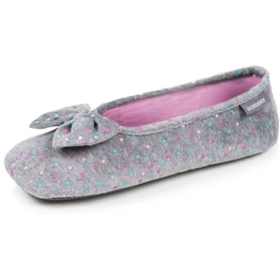Isotoner Pantoffels voor dames, ballerina's, microfluweel, ergonomische zool, traagschuim, EU 41/42 EU Isotoner Pantoffels voor dames, ballerina's, microfluweel, ergonomische zool, traagschuim, EU 41/42 EU