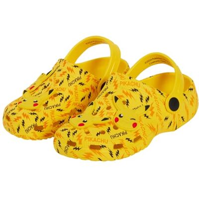 Pokémon Pikachu klompen met bedels voor kinderen, jongens en meisjes, zomersandalen met enkelriem, strandschoenen vakantie, Geel. 29 EU Pokémon Pikachu klompen met bedels voor kinderen, jongens en meisjes, zomersandalen met enkelriem, strandschoenen vakantie, Geel. 29 EU