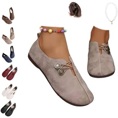 POIOZXD Vrouwen Suede Orthopedische Loafers Loafers Orthopedische Loafers Voor Vrouwen Zachte Flexibele Ronde Teen Orthopedische Schoenen Platte Ronde Teen, Lichtbruin 42.5 EU large POIOZXD Vrouwen Suede Orthopedische Loafers Loafers Orthopedische Loafers Voor Vrouwen Zachte Flexibele Ronde Teen Orthopedische Schoenen Platte Ronde Teen, Lichtbruin 42.5 EU large
