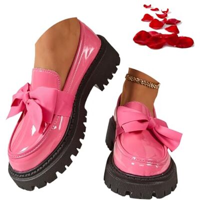 ZPLMIDE Comfortabele orthopedische mocassins voor dames met vlinderdas, comfortabele mocassins voor werk en kantoor, C roze, 40.5 EU 40.5 EU ZPLMIDE Comfortabele orthopedische mocassins voor dames met vlinderdas, comfortabele mocassins voor werk en kantoor, C roze, 40.5 EU 40.5 EU