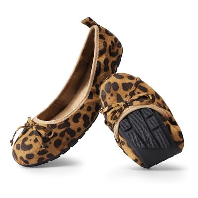 DREAM PAIRS Opvouwbare ballerina's met ronde neus voor dames, zachte platte schoenen om aan te trekken, met strik, voor feestelijke gelegenheden, Luipaard., 37 EU 37 EU DREAM PAIRS Opvouwbare ballerina's met ronde neus voor dames, zachte platte schoenen om aan te trekken, met strik, voor feestelijke gelegenheden, Luipaard., 37 EU 37 EU