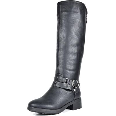 DREAM PAIRS Dameslaarzen met hoge hak en ritssluiting, lange laarzen, maat 36, zwart, UNCLE 36 EU DREAM PAIRS Dameslaarzen met hoge hak en ritssluiting, lange laarzen, maat 36, zwart, UNCLE 36 EU