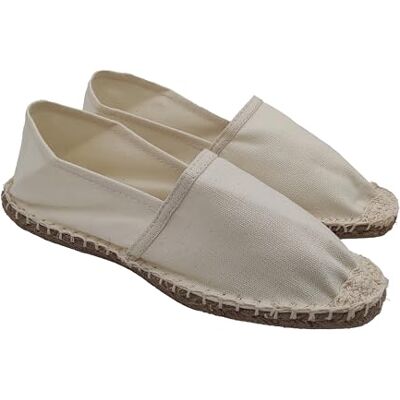 Primo Calzature Espadrilles voor dames en heren van canvas, zomerschoenen, slip-on schoenen, klassieke espadrilles met lage rubberen bodem, Beige, 46 EU 46 EU Primo Calzature Espadrilles voor dames en heren van canvas, zomerschoenen, slip-on schoenen, klassieke espadrilles met lage rubberen bodem, Beige, 46 EU 46 EU
