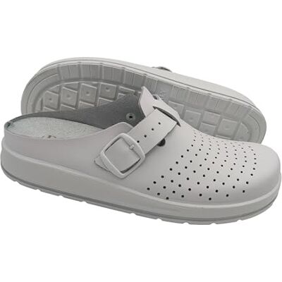 Primo Calzature Klompen voor dames, thuis en op het werk, gesloten en comfortabele sanitaire pantoffels, ontspannen pantoffels met uitneembare buitenzool, Wit., 37 EU 37 EU Primo Calzature Klompen voor dames, thuis en op het werk, gesloten en comfortabele sanitaire pantoffels, ontspannen pantoffels met uitneembare buitenzool, Wit., 37 EU 37 EU