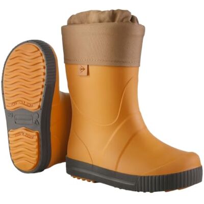 Dunlop Puddle Jumper Regenlaarzen voor jongens en meisjes, sneeuwlaarzen, waterdicht, geïsoleerd, warme voering, kurkuma bruin, maat 33 EU Dunlop Puddle Jumper Regenlaarzen voor jongens en meisjes, sneeuwlaarzen, waterdicht, geïsoleerd, warme voering, kurkuma bruin, maat 33 EU