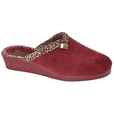 Sleepers Jackie Damesslippers met sleehak en rubberen zool, zwart, Bordeaux 39 EU Sleepers Jackie Damesslippers met sleehak en rubberen zool, zwart, Bordeaux 39 EU