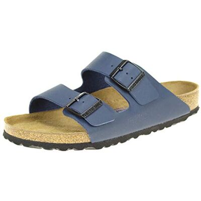 Birkenstock Arizona Sandalen voor volwassenen, uniseks, met open tenen, marineblauw, Blauw 45 EU Étroit Birkenstock Arizona Sandalen voor volwassenen, uniseks, met open tenen, marineblauw, Blauw 45 EU Étroit