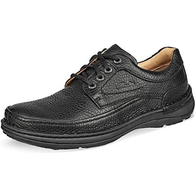 Clarks Nature Three Heren Derbys, Zwart leder 42 EU Clarks Nature Three Heren Derbys, Zwart leder 42 EU