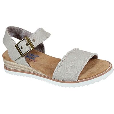 Skechers Desert Kiss Adobe Princess platte damessandalen, licht taupe canvas, 38,5 EU 38.5 EU Skechers Desert Kiss Adobe Princess platte damessandalen, licht taupe canvas, 38,5 EU 38.5 EU