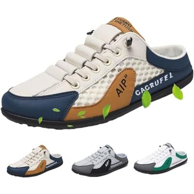 MAOAEAD Sneakers met open rug voor heren, slip-on slippers, casual ademende pantoffels, sportschoenen van mesh, zomermuiltjes met open rug 44 EU MAOAEAD Sneakers met open rug voor heren, slip-on slippers, casual ademende pantoffels, sportschoenen van mesh, zomermuiltjes met open rug 44 EU