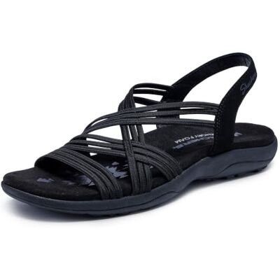 Skechers Reggae Slim-eenvoudig rekbare sportsandalen voor dames, zwart, 35 EU 35 EU Skechers Reggae Slim-eenvoudig rekbare sportsandalen voor dames, zwart, 35 EU 35 EU