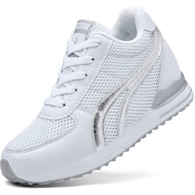AONEGOLD ® Dames Wedges Schoenen Trainers Ademend Gym Fitness Wandelen Sport Sneakers, Kleur: wit, 36.5 EU 36.5 EU AONEGOLD ® Dames Wedges Schoenen Trainers Ademend Gym Fitness Wandelen Sport Sneakers, Kleur: wit, 36.5 EU 36.5 EU