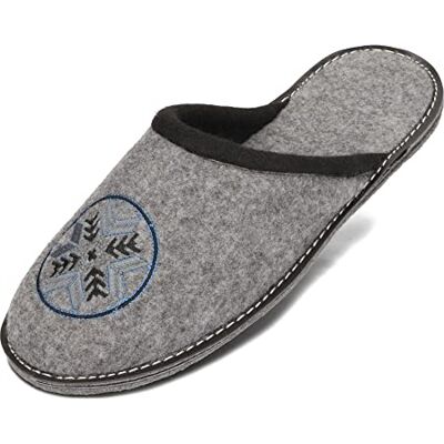 BeComfy Heren pantoffels van vilt, rubberen zool, zeer licht, grijs, zwart, maat 40, 41, 42, 43, 44, 45, 46 EU, Donkergrijs 42 EU BeComfy Heren pantoffels van vilt, rubberen zool, zeer licht, grijs, zwart, maat 40, 41, 42, 43, 44, 45, 46 EU, Donkergrijs 42 EU