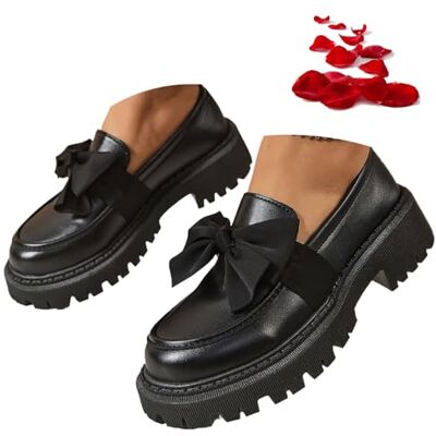ZPLMIDE Comfortabele orthopedische mocassins voor dames met vlinderdas, comfortabele mocassins voor werk en kantoor, C mat zwart, 37 EU 37 EU ZPLMIDE Comfortabele orthopedische mocassins voor dames met vlinderdas, comfortabele mocassins voor werk en kantoor, C mat zwart, 37 EU 37 EU