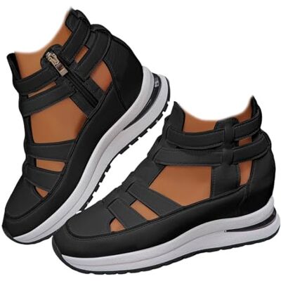 MAOAEAD Orthopedische sneakers voor dames, geperforeerde sleehakken, ademend, gesloten teen, ritssluiting aan de zijkant, zwart., 39,5 EU 39.5 EU MAOAEAD Orthopedische sneakers voor dames, geperforeerde sleehakken, ademend, gesloten teen, ritssluiting aan de zijkant, zwart., 39,5 EU 39.5 EU