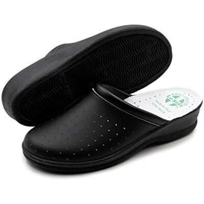Poligono Sanitaire pantoffels voor dames en heren, professionele gesloten pantoffels, sanitaire klompen, comfortabele orthopedische schoenen, anatomische zool 39 EU smalle maat Poligono Sanitaire pantoffels voor dames en heren, professionele gesloten pantoffels, sanitaire klompen, comfortabele orthopedische schoenen, anatomische zool 39 EU smalle maat