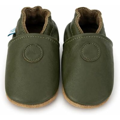 Dotty Fish Baby- en kinderschoenen van zacht leer, antislip, licht en ademend, zachte zool voor de eerste stappen, uniseks, 0-5 jaar, Brits merk, Effen kaki, 18-24 maanden 18-24 maanden Dotty Fish Baby- en kinderschoenen van zacht leer, antislip, licht en ademend, zachte zool voor de eerste stappen, uniseks, 0-5 jaar, Brits merk, Effen kaki, 18-24 maanden 18-24 maanden