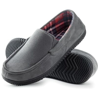 RockDove Alexander Flanellen gevoerde mocassins pantoffels voor heren, houtskool, 39,5 EU 41 EU RockDove Alexander Flanellen gevoerde mocassins pantoffels voor heren, houtskool, 39,5 EU 41 EU