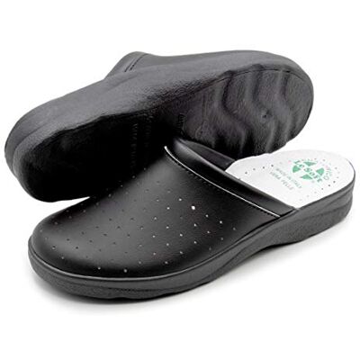 Poligono Sanitaire pantoffels voor dames en heren, professionele gesloten pantoffels, sanitaire klompen, comfortabele orthopedische schoenen, anatomische zool 40 EU smalle maat Poligono Sanitaire pantoffels voor dames en heren, professionele gesloten pantoffels, sanitaire klompen, comfortabele orthopedische schoenen, anatomische zool 40 EU smalle maat