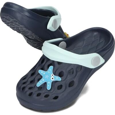 BeKiddy Uniseks EVA-klompen voor kinderen, met bedels, voor jongens en meisjes, 24-34 EU, Navy Blauw 30/31 EU BeKiddy Uniseks EVA-klompen voor kinderen, met bedels, voor jongens en meisjes, 24-34 EU, Navy Blauw 30/31 EU