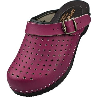 APREGGIO Houten klompen voor dames, comfortabele pantoffels, praktische tuinklompen, hoogwaardige schoenen van echt leer, Paars., 36 EU 36 EU APREGGIO Houten klompen voor dames, comfortabele pantoffels, praktische tuinklompen, hoogwaardige schoenen van echt leer, Paars., 36 EU 36 EU
