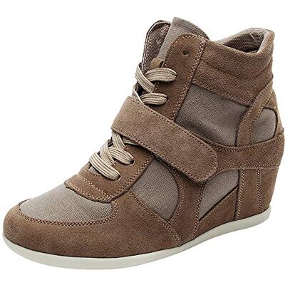 rismart Dames Wedge Klassieke Comfortabele Leuke Gesp Suede & Stof Sneakers Mode Schoenen, Bruin, 39 EU 39 EU rismart Dames Wedge Klassieke Comfortabele Leuke Gesp Suede & Stof Sneakers Mode Schoenen, Bruin, 39 EU 39 EU