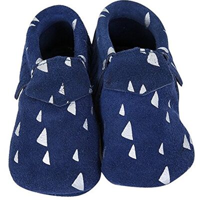 Lait Et Miel Baby leren pantoffels Mocassin ontwerp Blauw 0-6 maanden Lait Et Miel Baby leren pantoffels Mocassin ontwerp Blauw 0-6 maanden