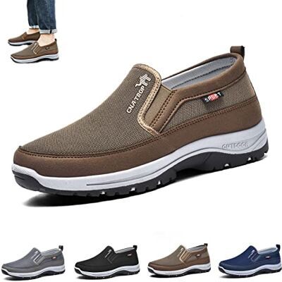 LOVEWLVNCL Ademende Orthopedische Travel Plimsolls CNA Trop Orthopedische Schoenen voor Heren Casual Wandelen Bootschoenen Lichtgewicht Antislip (Kleur: Bruin, Maat: 41 EU), Bruin LOVEWLVNCL Ademende Orthopedische Travel Plimsolls CNA Trop Orthopedische Schoenen voor Heren Casual Wandelen Bootschoenen Lichtgewicht Antislip (Kleur: Bruin, Maat: 41 EU), Bruin