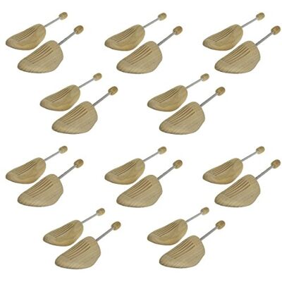Sneakerprofi 10 paar echt houten schoenspanners met spiraalveer, maat 36-48, voor dames en heren, Natuurlijk berkenhout 40-41 Sneakerprofi 10 paar echt houten schoenspanners met spiraalveer, maat 36-48, voor dames en heren, Natuurlijk berkenhout 40-41