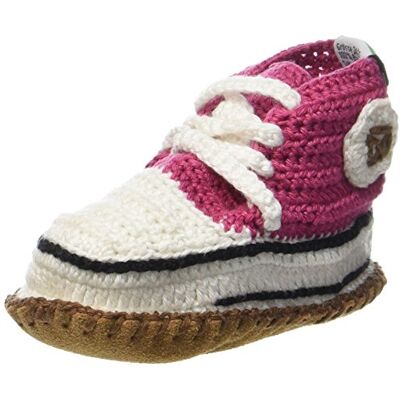 Baobab Schuhe , Haak biologische sneakers handgemaakte babyschoenen met antislip suède zool, 21-24 maanden (roze 4) Baobab Schuhe , Haak biologische sneakers handgemaakte babyschoenen met antislip suède zool, 21-24 maanden (roze 4)