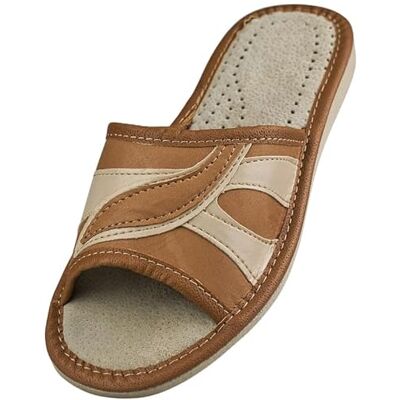 APREGGIO Pantoffels dames pantoffels leer muiltjes schoenen thuis eco-pantoffels dames leer 36 37 38 39 40 41 EU, Bruin Beige, 37 EU 37 EU APREGGIO Pantoffels dames pantoffels leer muiltjes schoenen thuis eco-pantoffels dames leer 36 37 38 39 40 41 EU, Bruin Beige, 37 EU 37 EU
