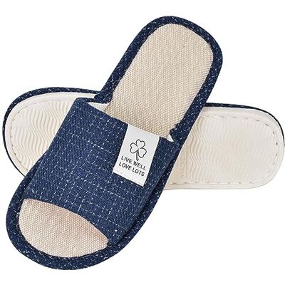 Colexy Slippers voor heren en dames, comfortabel, licht, open teen, zomerschoenen voor thuis, marineblauw, 40/41 EU 40/41 EU Colexy Slippers voor heren en dames, comfortabel, licht, open teen, zomerschoenen voor thuis, marineblauw, 40/41 EU 40/41 EU
