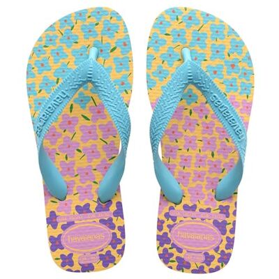 Havaianas Kids Flores Teenslippers voor meisjes, Geel/blauw doosje, 31/32 EU 31/32 EU Havaianas Kids Flores Teenslippers voor meisjes, Geel/blauw doosje, 31/32 EU 31/32 EU