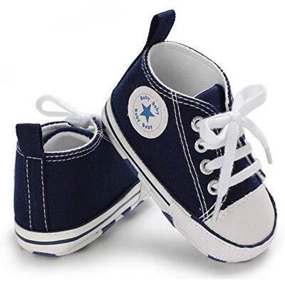 Sehfupoye Babyschoenen, antislip, voor meisjes en jongens, canvas, eerste stapje, blauw, 12-18 maanden 12-18 maanden Sehfupoye Babyschoenen, antislip, voor meisjes en jongens, canvas, eerste stapje, blauw, 12-18 maanden 12-18 maanden