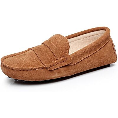 Jamron Vrouwen Klassieke Suède Penny Loafers Comfortabele Handgemaakte Slipper Loafers Bruin 24208 EU36 36 EU Jamron Vrouwen Klassieke Suède Penny Loafers Comfortabele Handgemaakte Slipper Loafers Bruin 24208 EU36 36 EU