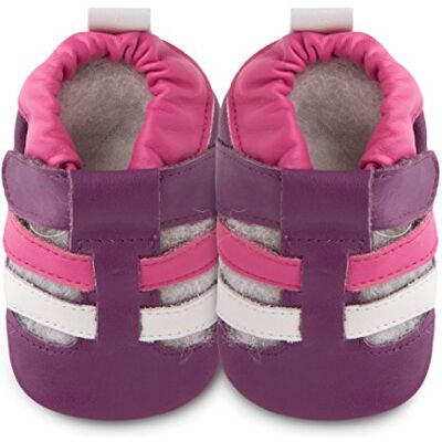 ShooShoos Shoo Shoos Schoenen van zacht leer, maat XL, pruim ShooShoos Shoo Shoos Schoenen van zacht leer, maat XL, pruim