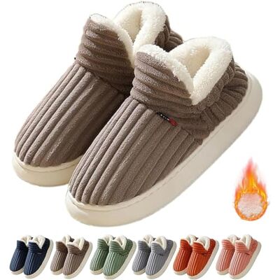 GARWAR Pluffi Comfortabele en elegante pantoffels, Pluffi-enkellaarzen, comfortabele uniseks pantoffels voor de winter, casual schoenen voor thuis (38/39 EU, bruin) GARWAR Pluffi Comfortabele en elegante pantoffels, Pluffi-enkellaarzen, comfortabele uniseks pantoffels voor de winter, casual schoenen voor thuis (38/39 EU, bruin)